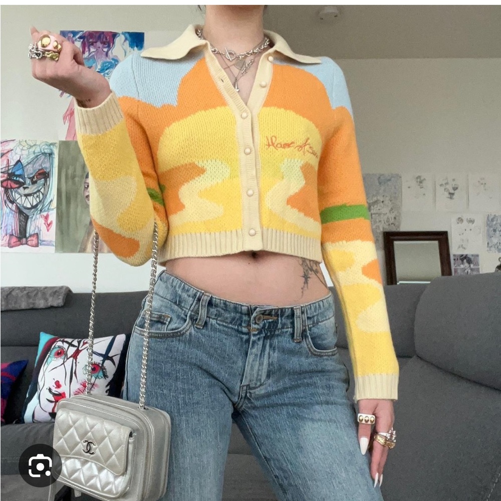 House of sunny crop knit cardigan